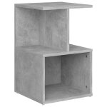 Vidaxl table de chevet gris b�ton 35x35x55 cm bois d'ing�nierie