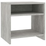 Vidaxl table de chevet gris b�ton 40x30x40 cm bois d'ing�nierie