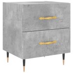 Vidaxl table de chevet gris b�ton 40x35x47, 5 cm bois d?ing�nierie