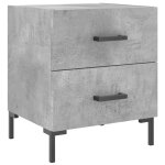 Vidaxl table de chevet gris b�ton 40x35x47, 5 cm bois d?ing�nierie