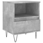 Vidaxl table de chevet gris b�ton 40x35x50 cm bois d?ing�nierie