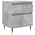 Vidaxl table de chevet gris b�ton 40x35x50 cm bois d?ing�nierie