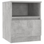 Vidaxl table de chevet gris b�ton 40x40x50 cm agglom�r�
