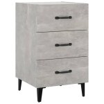 Vidaxl table de chevet gris b�ton 40x40x66 cm bois d'ing�nierie