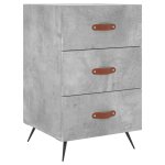 Vidaxl table de chevet gris b�ton 40x40x66 cm bois d'ing�nierie