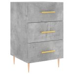 Vidaxl table de chevet gris b�ton 40x40x66 cm bois d'ing�nierie