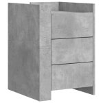 Vidaxl table de chevet gris béton 45x50x65 cm bois d'ingénierie Vidaxl table de chevet gris béton 45x50x65 cm bois d'ingénierie