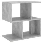 Vidaxl table de chevet gris b�ton 50x30x51, 5 cm bois d'ing�nierie