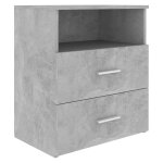 Vidaxl table de chevet gris b�ton 50x32x60 cm