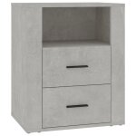 Vidaxl table de chevet gris b�ton 50x36x60 cm bois d'ing�nierie