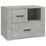 Vidaxl table de chevet gris bton 60x36x45 cm bois d'ingnierie