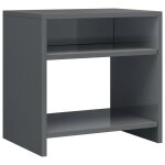 Vidaxl table de chevet gris brillant 40x30x40 cm bois d'ing�nierie