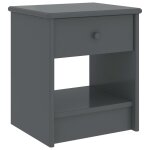Vidaxl table de chevet gris fonc� 35x30x40 cm bois de pin massif
