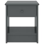 Vidaxl table de chevet gris fonc 35x30x40 cm bois de pin massif