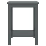 Vidaxl table de chevet gris fonc 35x30x47 cm bois de pin massif