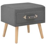 Vidaxl table de chevet gris fonc� 40x35x40 cm tissu