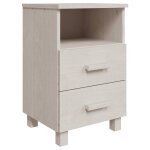 Vidaxl table de chevet hamar blanc 40x35x62 cm bois de pin massif