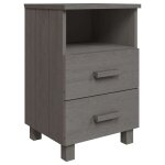 Vidaxl table de chevet hamar gris clair 40x35x62 cm bois de pin massif