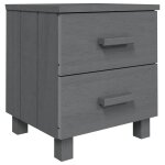 Vidaxl table de chevet hamar gris fonc 40x35x44, 5 cm bois pin massif