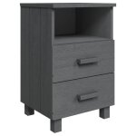 Vidaxl table de chevet hamar gris fonc� 40x35x62 cm bois de pin massif