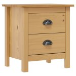Vidaxl table de chevet hill 46x35x49, 5 cm bois de pin solide