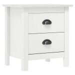 Vidaxl table de chevet hill blanc 46x35x49, 5 cm bois de pin solide