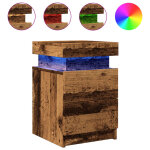 Vidaxl tables de chevet avec led 2 pcs vieux bois bois d'ing�nierie