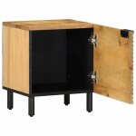 Vidaxl table de chevet marron 40x33x46 cm bois de manguier solide
