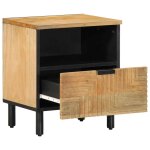Vidaxl table de chevet marron 40x33x46 cm bois de manguier solide