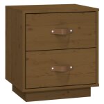 Vidaxl table de chevet marron miel 40x34x45 cm bois de pin massif