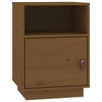 Vidaxl table de chevet marron miel 40x34x55 cm bois de pin massif
