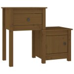 Vidaxl table de chevet marron miel 79, 5x38x65, 5 cm bois de pin massif Vidaxl table de chevet marron miel 79, 5x38x65, 5 cm bois de pin massif