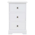 Vidaxl table de chevet mdf et bois de pin 35x32x59 cm