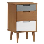 Vidaxl table de chevet molde marron 40x35x65 cm bois de pin solide