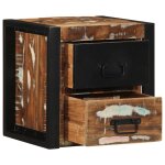 Vidaxl table de chevet multicolore 40x35x40 cm bois de récupération Vidaxl table de chevet multicolore 40x35x40 cm bois de récupération