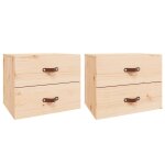 Vidaxl tables de chevet murales 2 pcs 50x36x40 cm