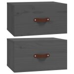 Vidaxl tables de chevet murales 2 pcs gris 40x29, 5x22 cm