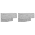 Vidaxl tables de chevet murales 2 pcs gris b�ton