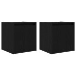 Vidaxl tables de chevet murales 2 pcs noir 38x34x40 cm