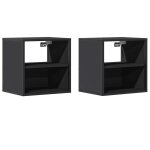 Vidaxl tables de chevet murales 2 pcs noir 40x31x39, 5 cm