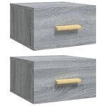 Vidaxl tables de chevet murales 2 pcs sonoma gris 35x35x20 cm