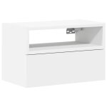 Vidaxl table de chevet murale blanc 45x26x28, 5 cm