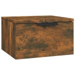 Vidaxl table de chevet murale ch�ne fum� 34x30x20 cm