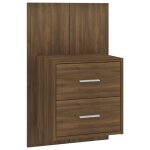 Vidaxl table de chevet murale ch�ne marron