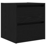 Vidaxl table de chevet murale ch�ne noir 38x34x40 cm