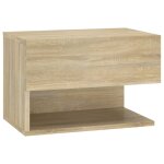 Vidaxl table de chevet murale ch�ne sonoma