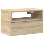 Vidaxl table de chevet murale ch�ne sonoma 45x26x28, 5 cm