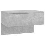 Vidaxl table de chevet murale gris b�ton