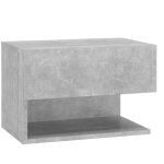 Vidaxl table de chevet murale gris b�ton