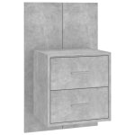 Vidaxl table de chevet murale gris b�ton